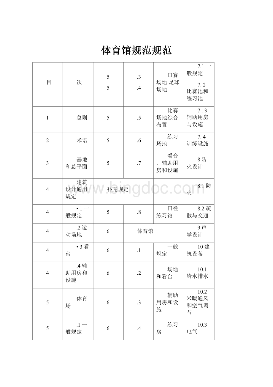 体育馆规范规范Word文件下载.docx