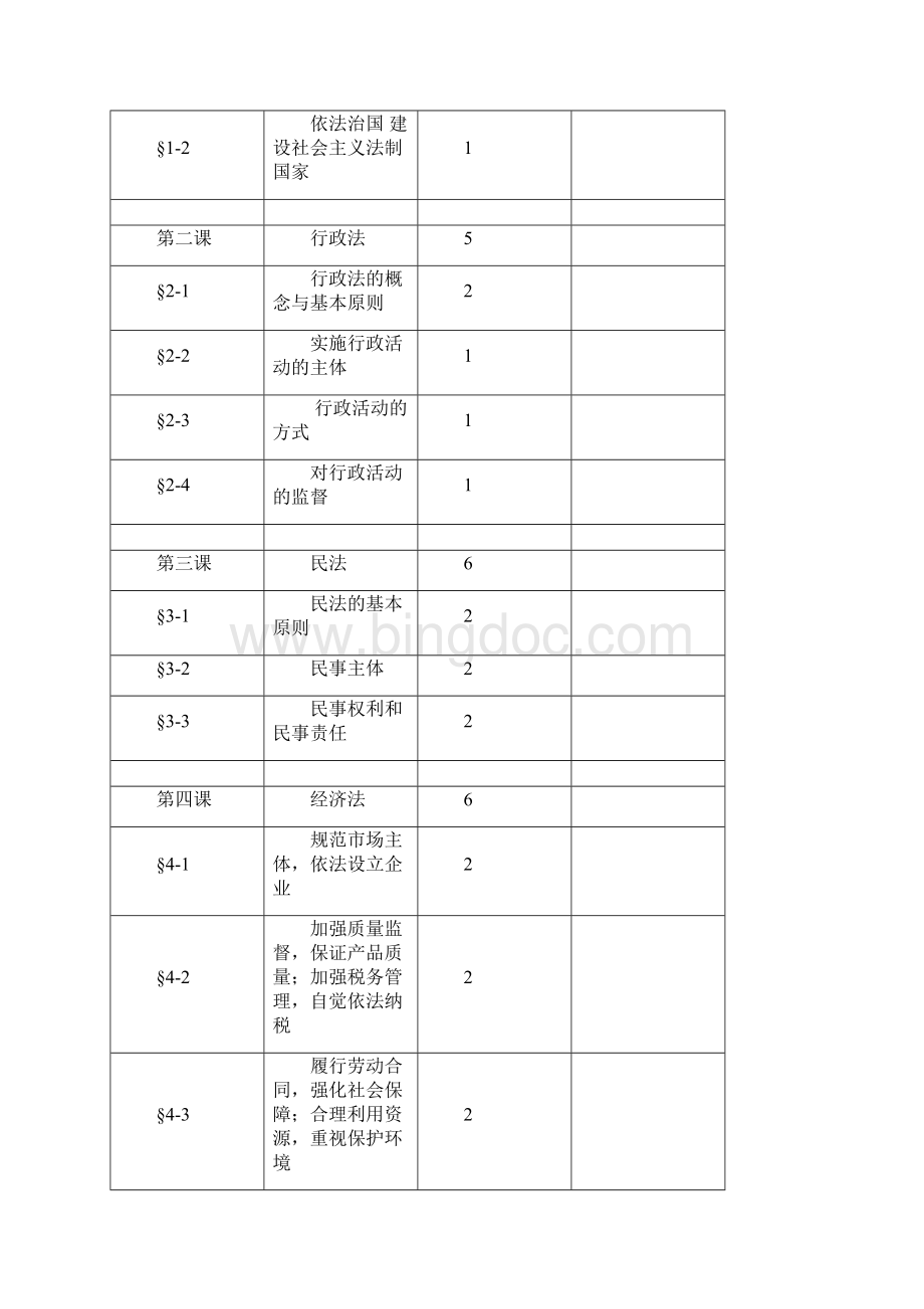 《法律基础》大纲文档格式.docx_第2页