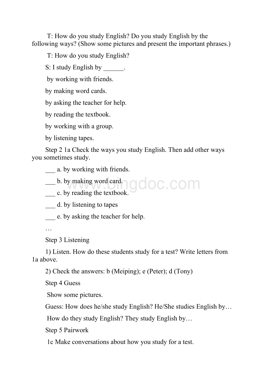 Unit 1 How can we become good learners 教案.docx_第3页