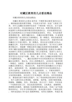 对藏区教育的几点看法精品Word文档下载推荐.docx