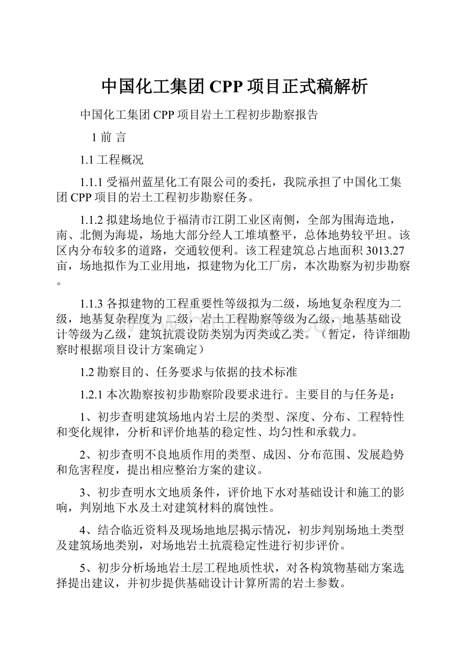 中国化工集团CPP项目正式稿解析.docx_第1页