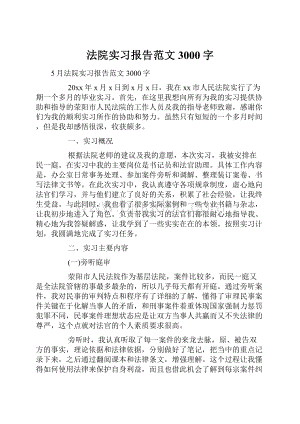 法院实习报告范文3000字.docx