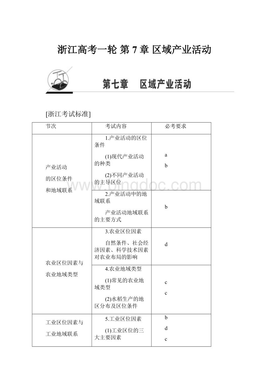 浙江高考一轮 第7章 区域产业活动.docx_第1页