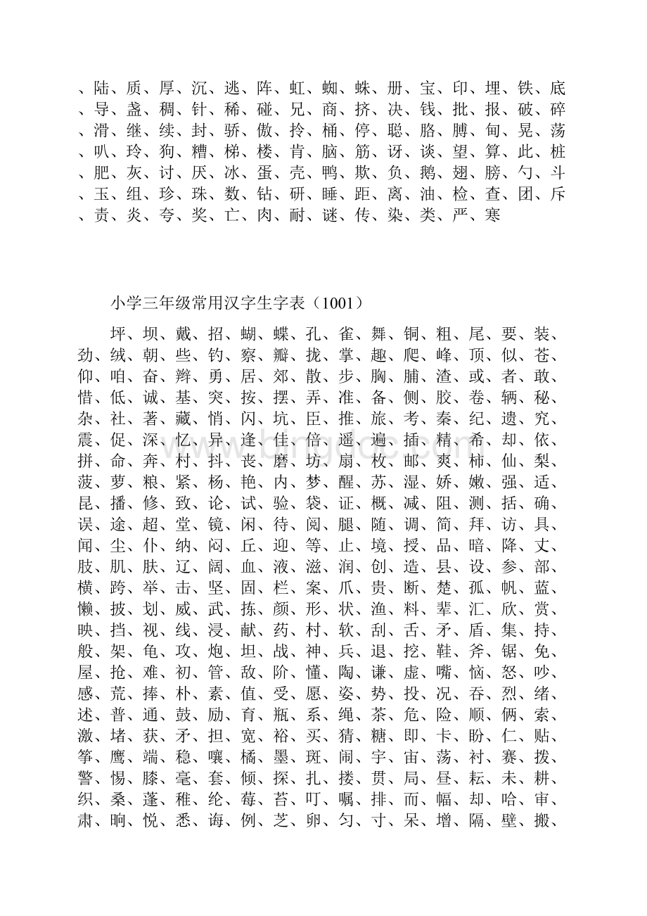 小学幼儿园常用汉字生字表.docx_第3页