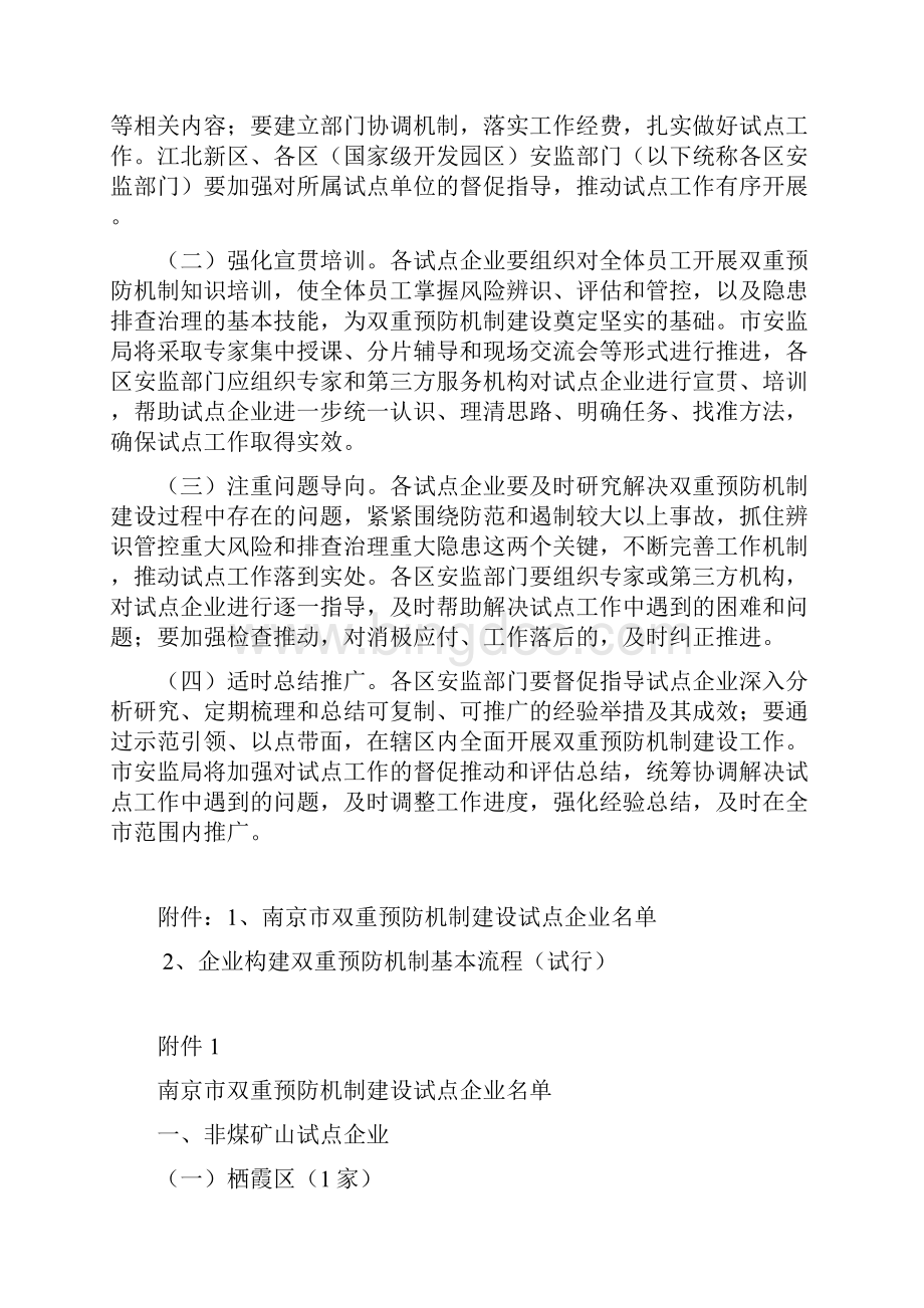 南京开展双重预防机制建设试点工作方案文档格式.docx_第2页