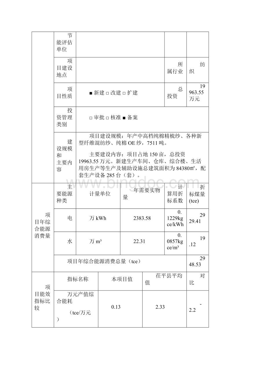 高档优质纱生产线纺纱建设项目节能报告.docx_第2页