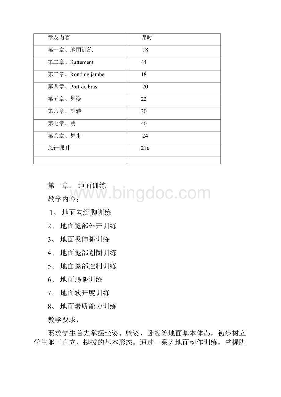 舞蹈系本科生芭蕾舞基训课程教学大纲Word格式文档下载.docx_第2页