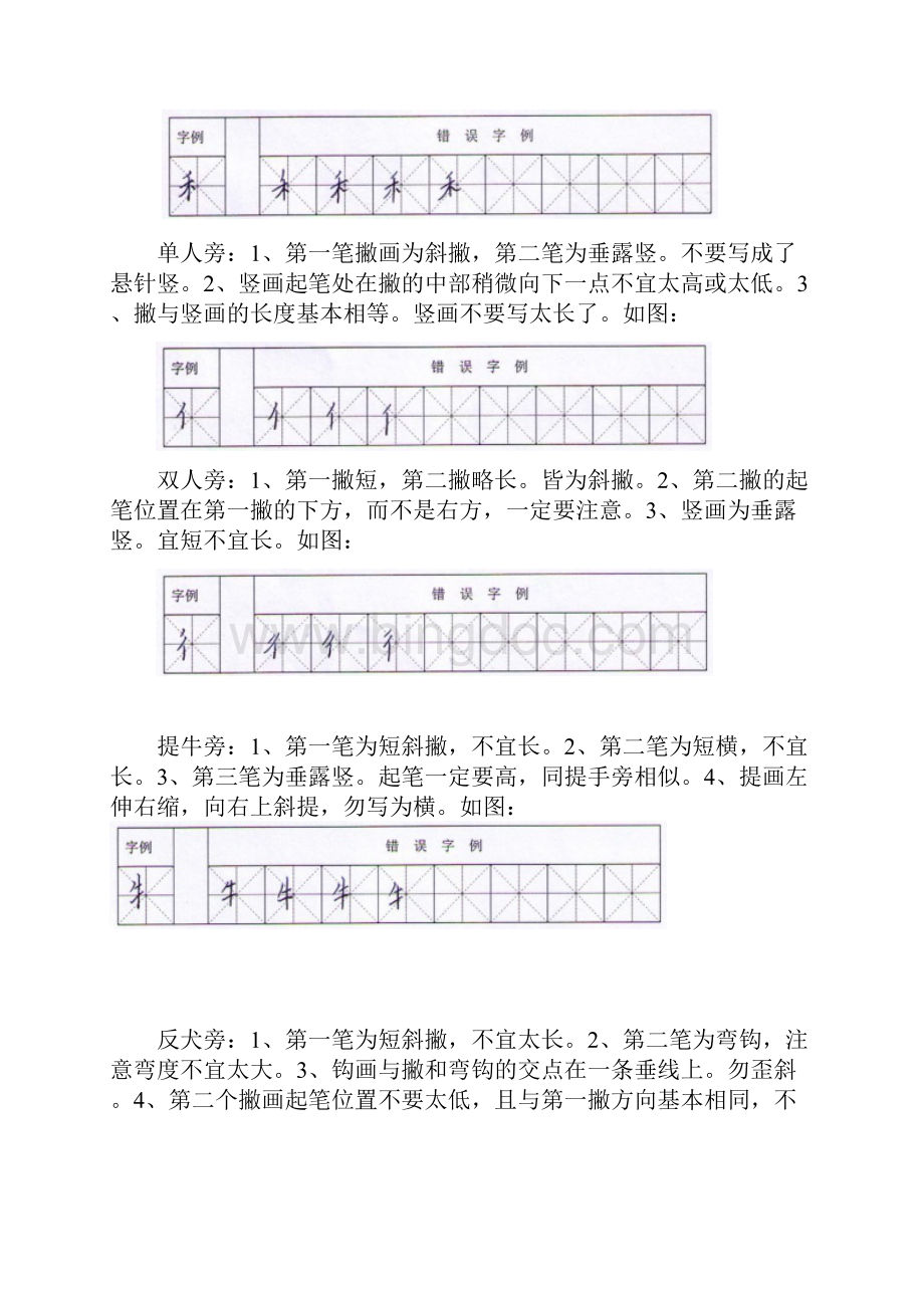 非常好地练习写偏旁部首Word下载.docx_第2页