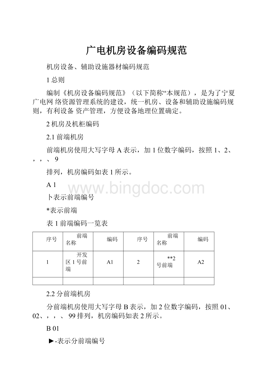 广电机房设备编码规范.docx_第1页