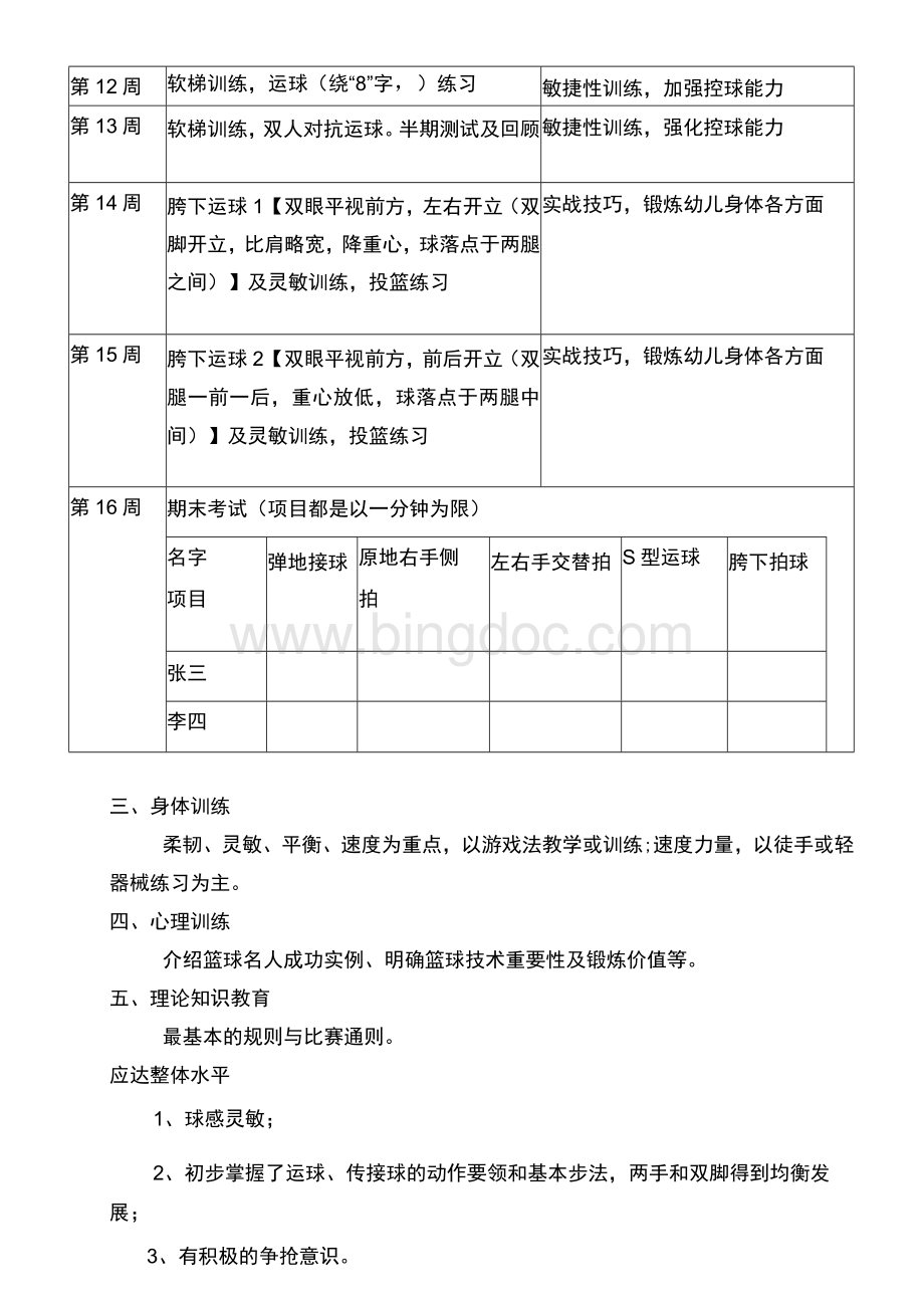 幼儿篮球培训启蒙教学大纲(改)Word下载.docx_第3页