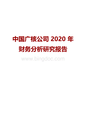 中国广核公司2020年财务分析研究报告Word格式文档下载.docx