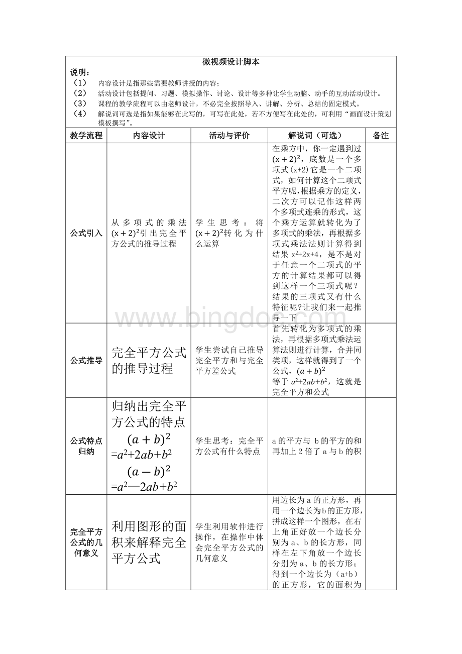 (完整版)微课设计方案模板.doc_第2页