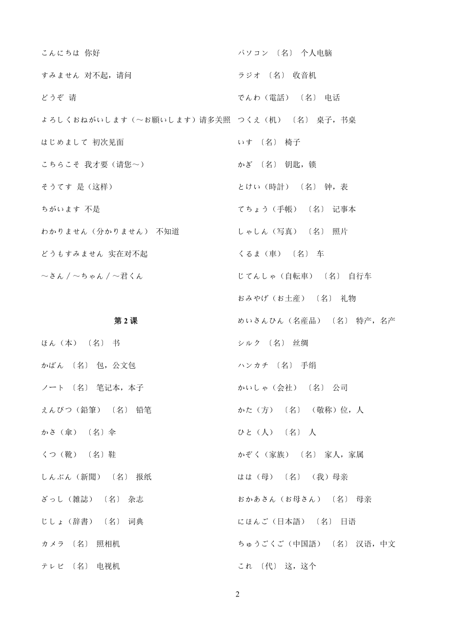 新版标准日本语单词表.doc_第2页