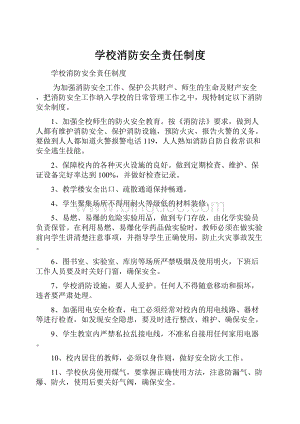 学校消防安全责任制度文档格式.docx