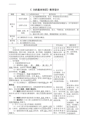 中职土木工程力学基础教案Word文件下载.docx