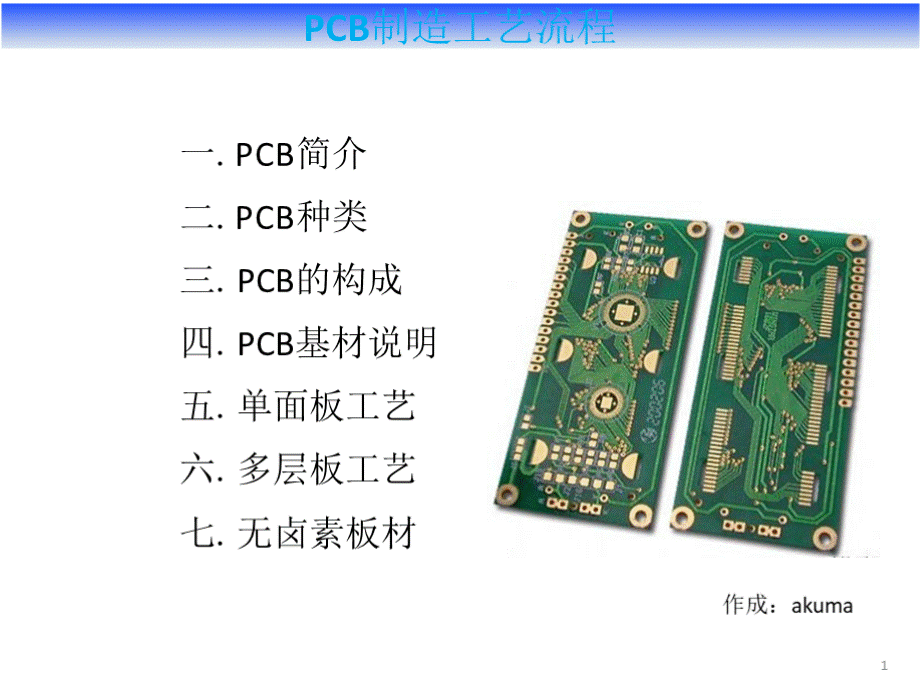 pcb制造工艺流程(基材单面多层)PPT资料.pptx_第1页