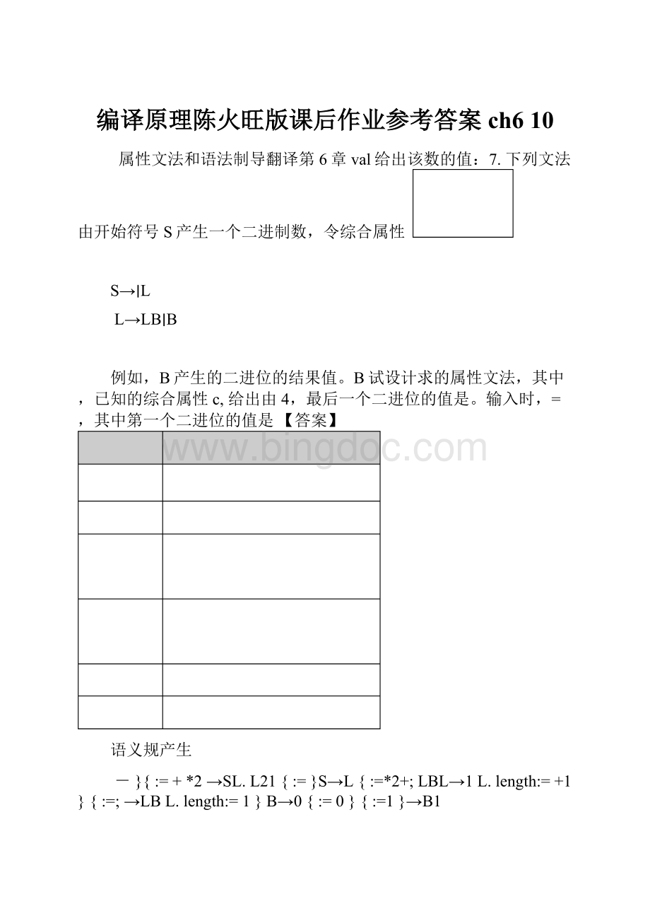 编译原理陈火旺版课后作业参考答案ch6 10Word文档格式.docx