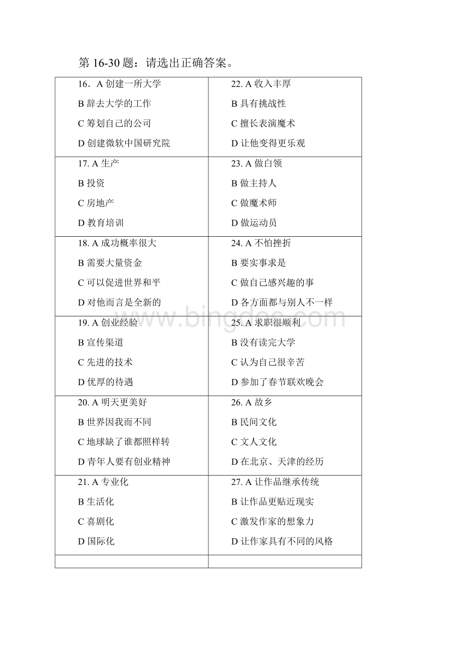国家汉办HSK汉语水平考试六级考试真题版.docx_第3页
