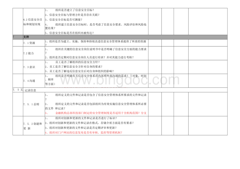 ISO27001-2013信息安全管理体系内部审核检查表文档格式.docx_第3页