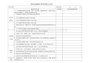 消防设施维护保养周检记录表.doc