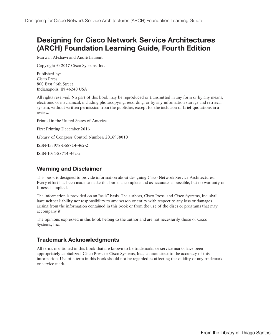 Designing for Cisco Network Service Architectures (ARCH) Foundation Learning Guide_ CCDP ARCH 300-320资料下载.pdf_第3页