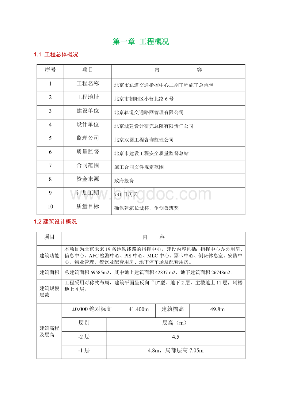 北京市轨道交通指挥中心二期工程创优方案.doc_第2页