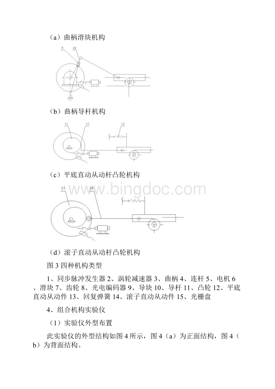 4曲柄滑块导杆凸轮运动学分析实验文档格式.docx_第3页