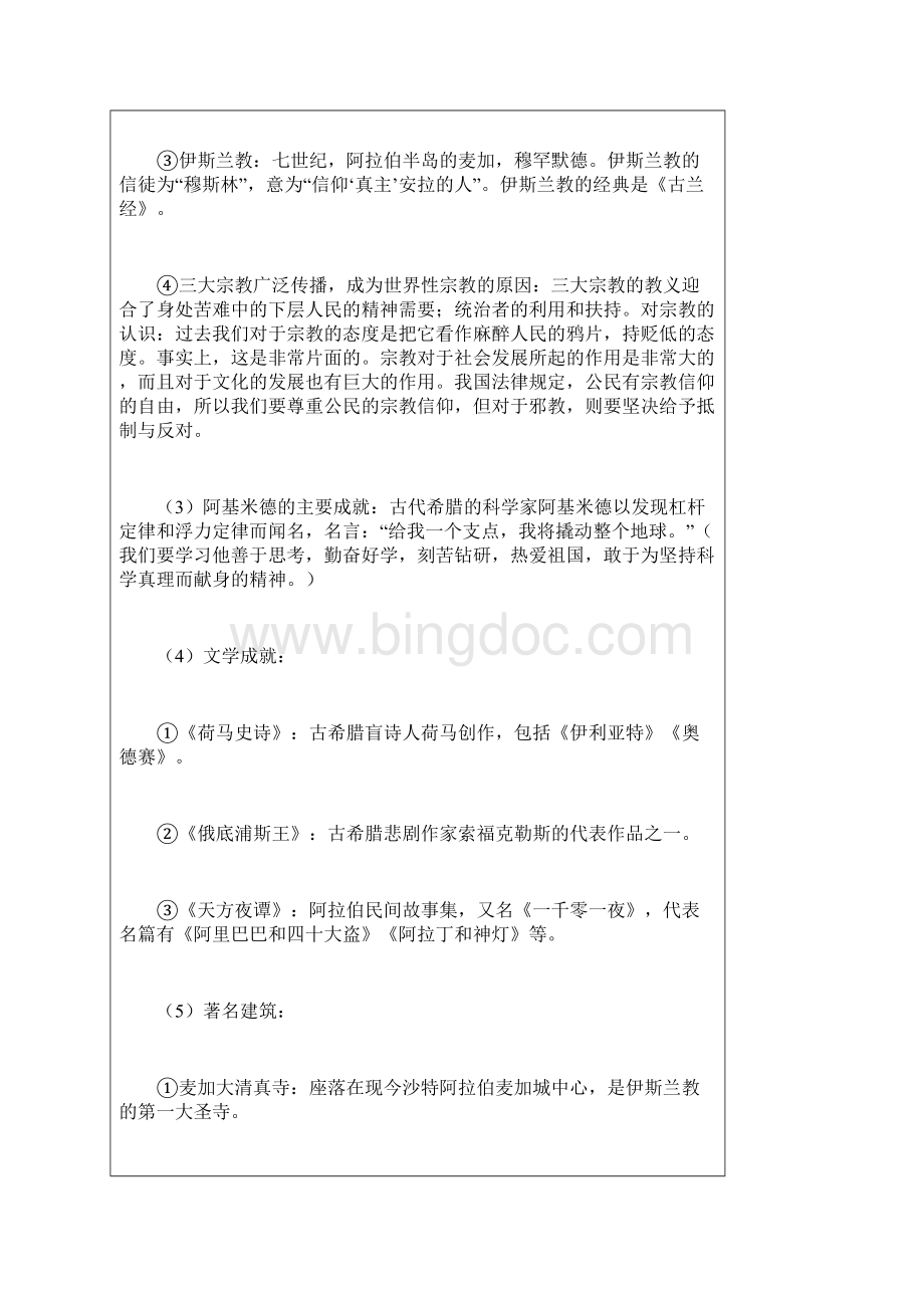 中考历史专题复习专题三 世界史文化专题文档格式.docx_第2页