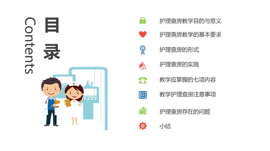 扁平化医院护理查房教学PPT模板.pptx_第2页