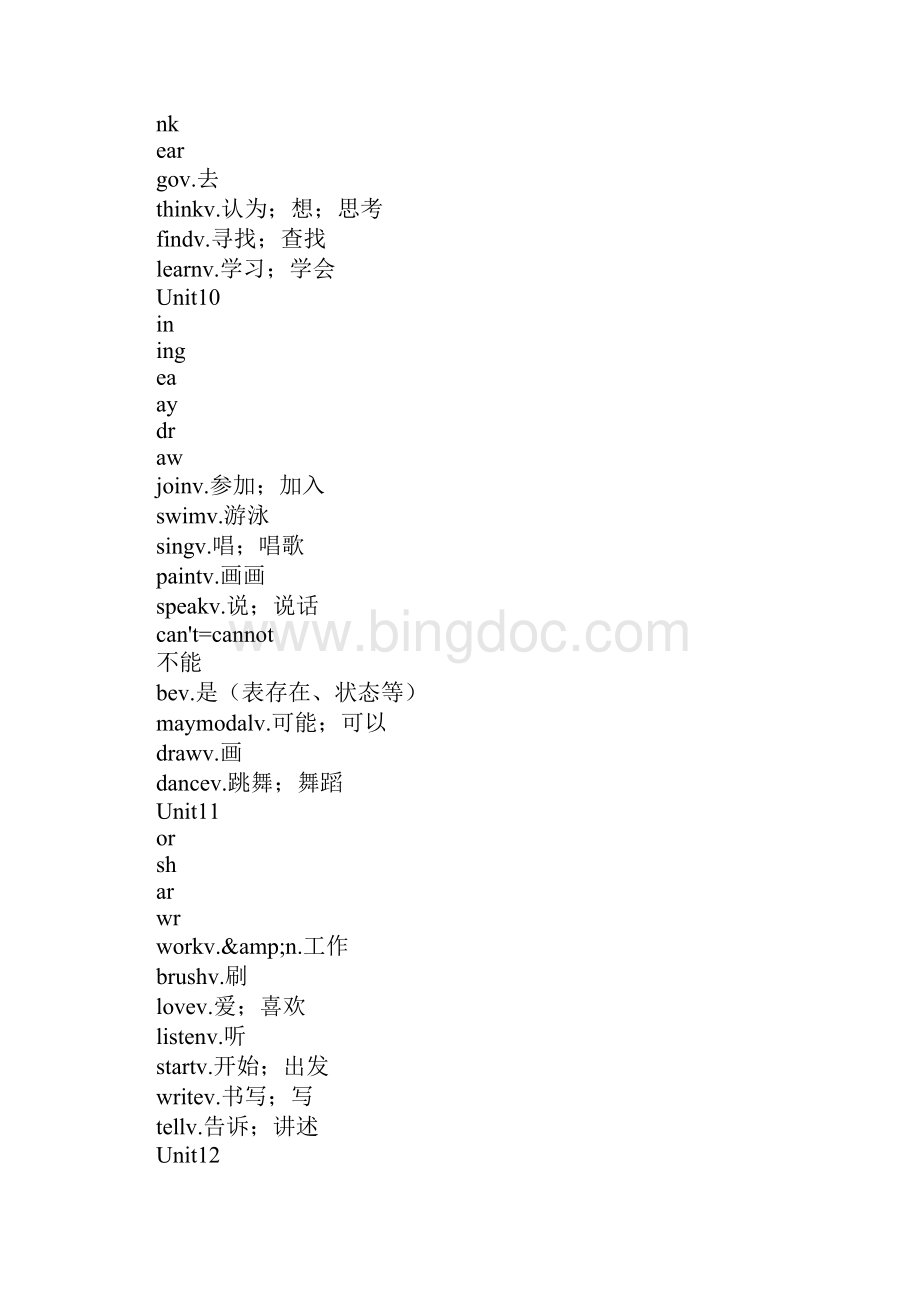 XX七年级英语上册单词表汇总词性分类表.docx_第3页