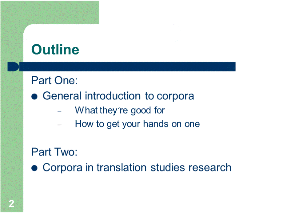Using Corpora in Translation Studies Research - The ：翻译研究中使用语料库研究.pptPPT格式课件下载.pptx_第2页