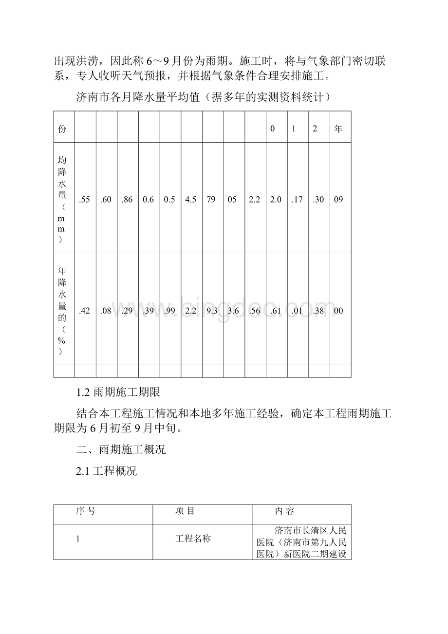 三甲医院雨期施工方案文档格式.docx_第3页