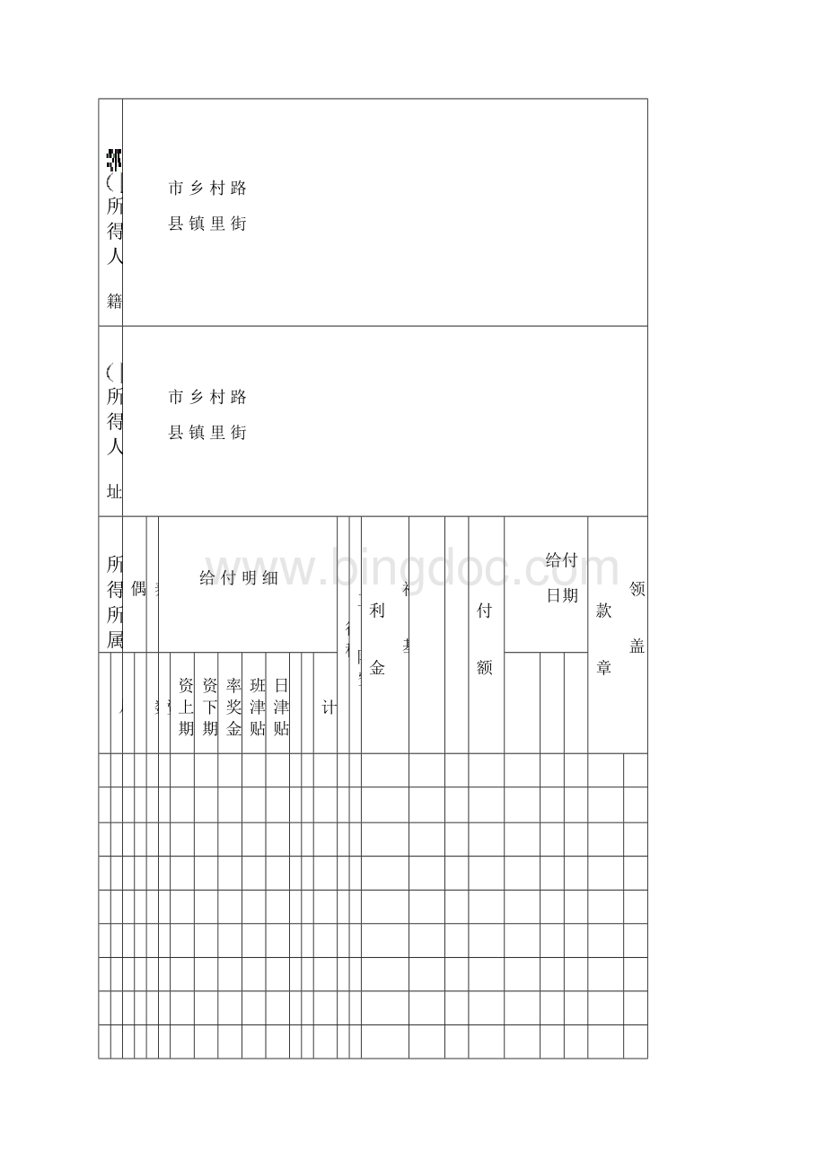 工资表格大全doc文档格式.docx_第2页