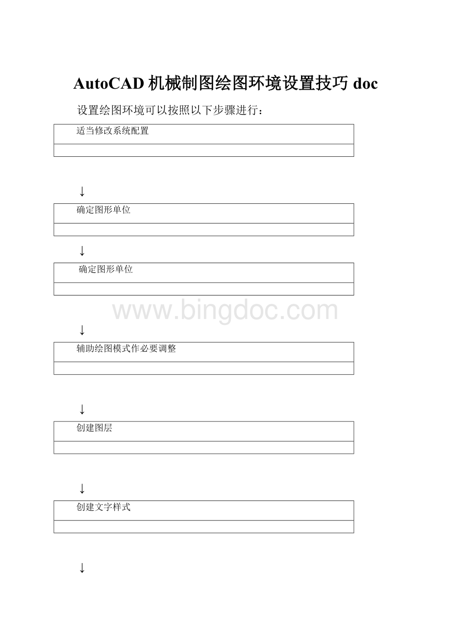 AutoCAD机械制图绘图环境设置技巧docWord格式文档下载.docx_第1页