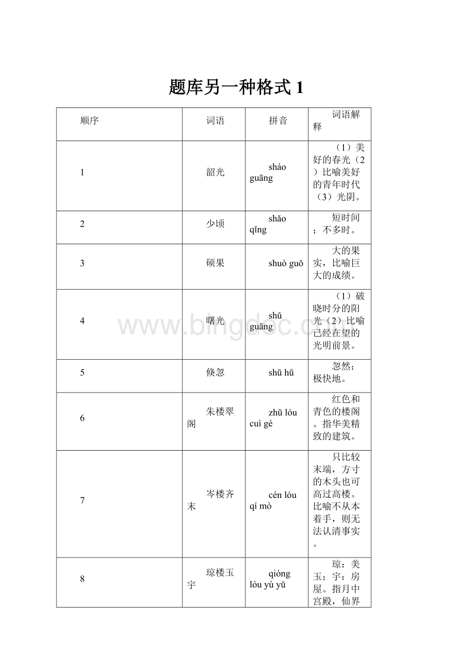 题库另一种格式 1Word格式.docx_第1页