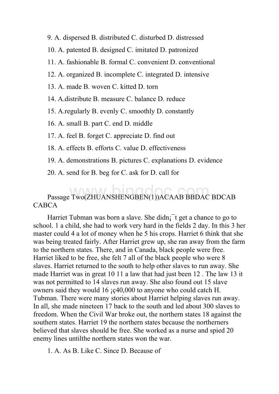 大学英语三级完形填空部分共10篇.docx_第2页