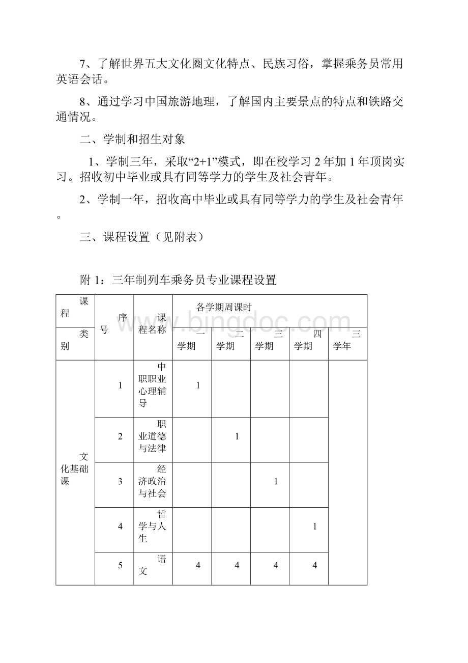 道县师范学校车组乘务员教学计划.docx_第2页