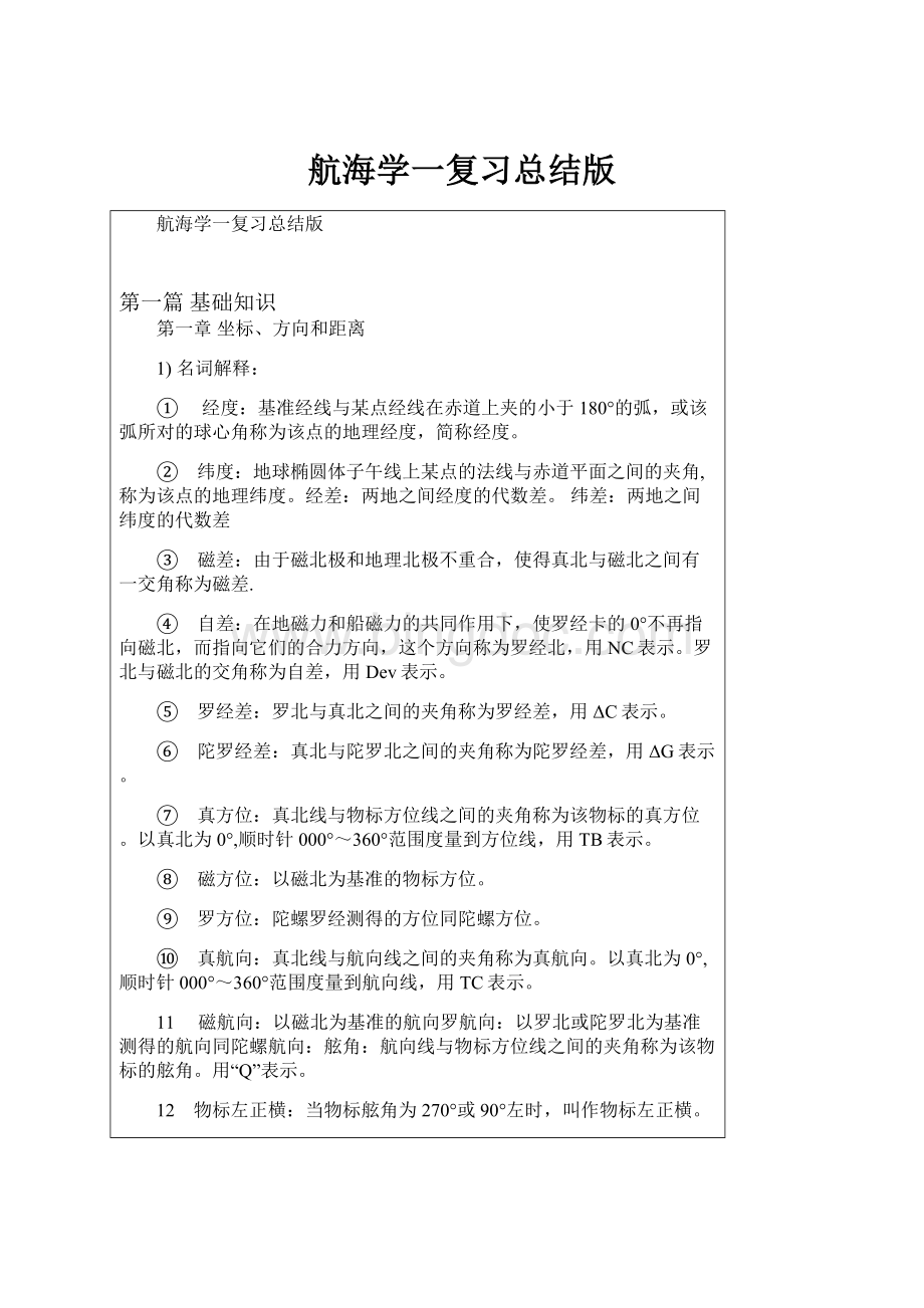 航海学一复习总结版.docx_第1页