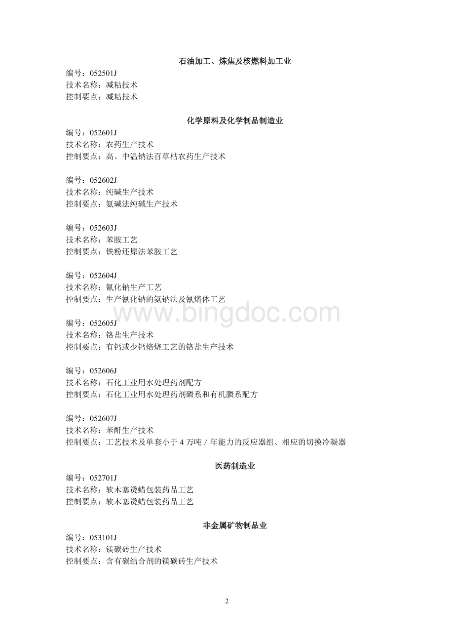 国际贸易中国禁止进口限制进口技术目录.doc_第2页