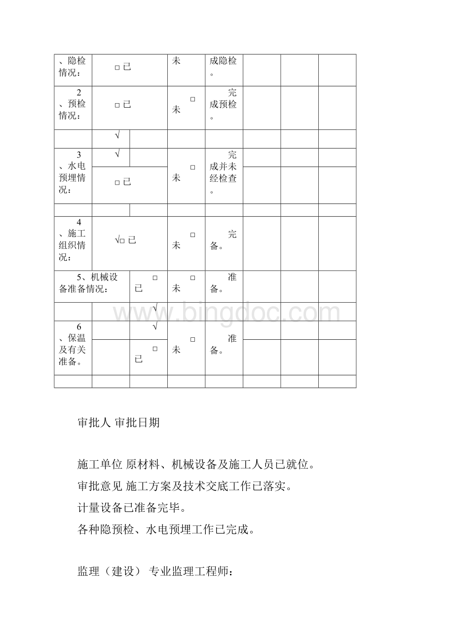 混凝土浇灌申请书.docx_第2页