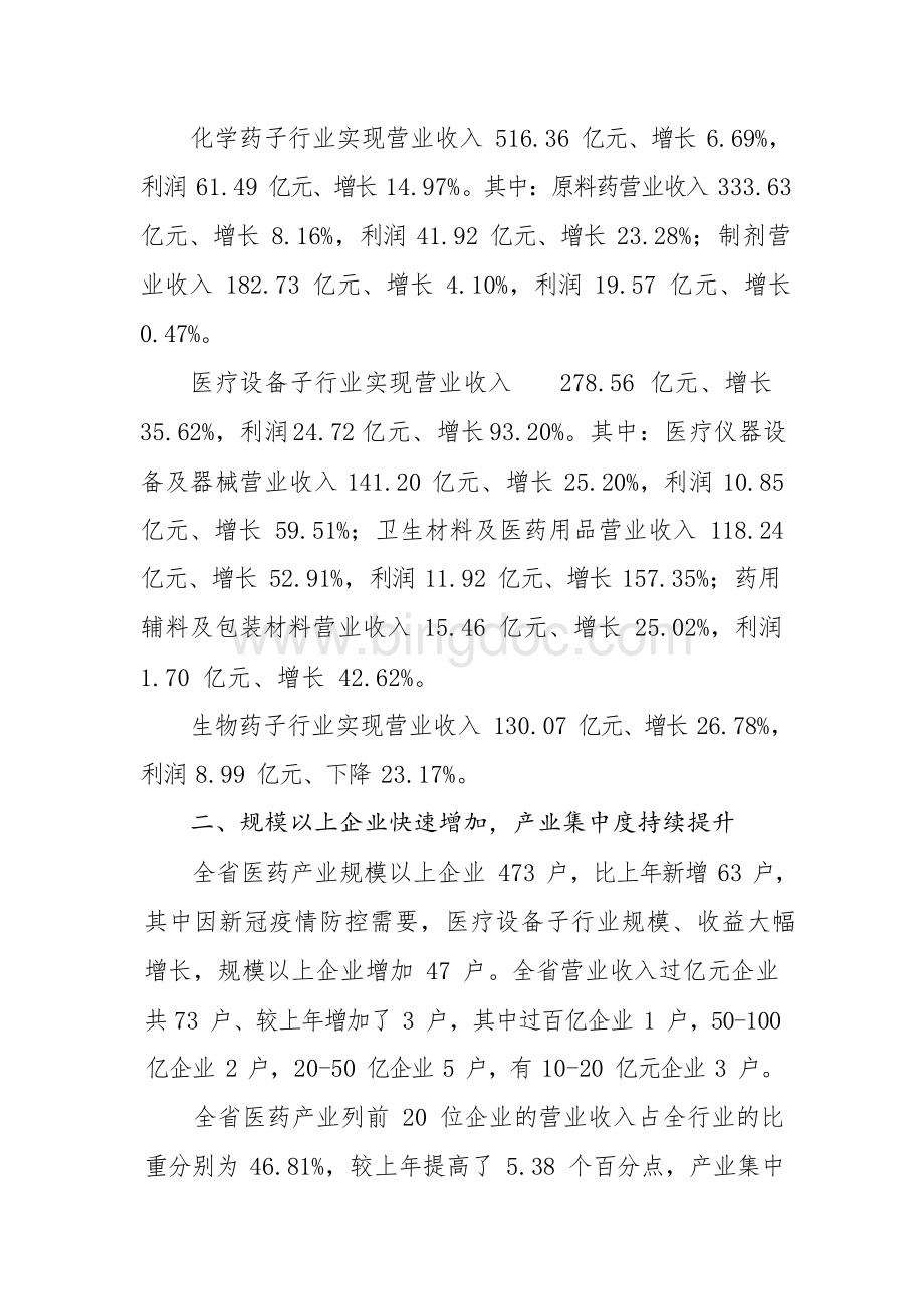 江西省医药产业运行分析报告.docx_第2页