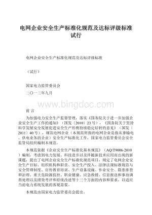 电网企业安全生产标准化规范及达标评级标准试行.docx