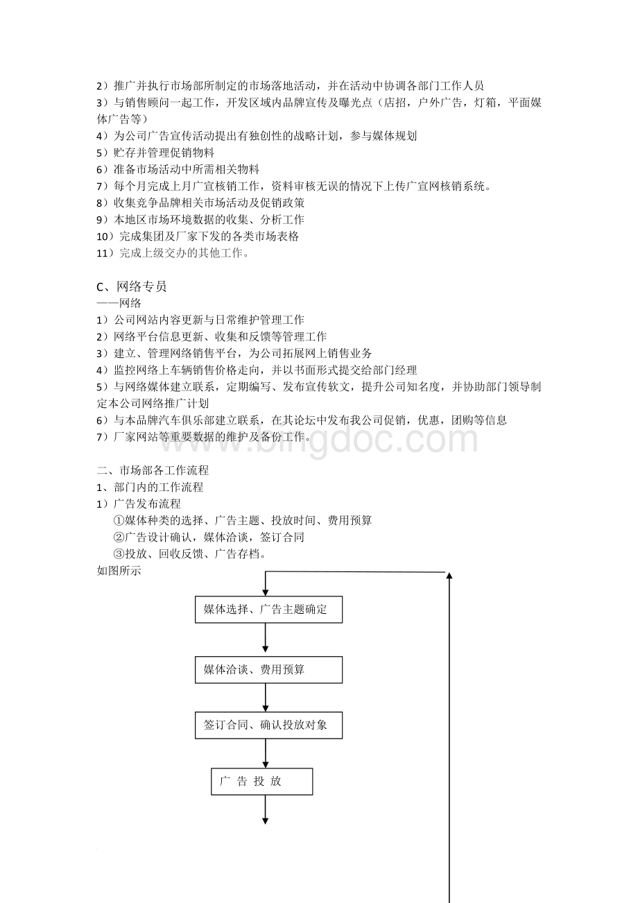 市场部工作职责及绩效考核Word文档下载推荐.docx_第2页