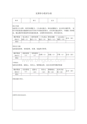 无领导小组讨论评分表(仅供参考).docx