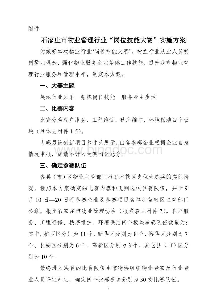 “物业岗位技能大赛”实施方案Word文档下载推荐.doc_第2页