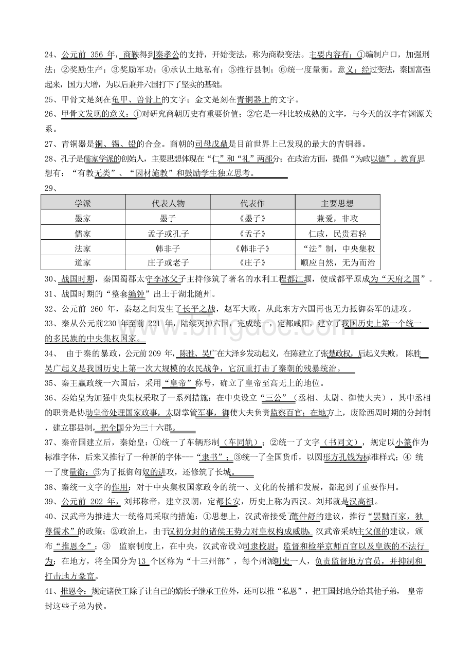 最新安徽省中考历史复习资料全套Word格式.docx_第2页