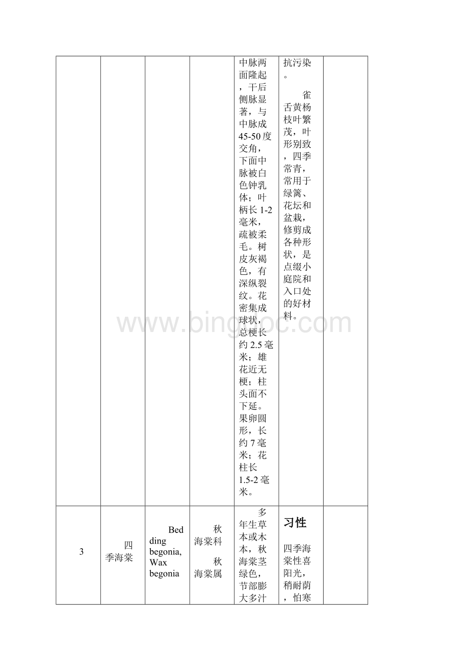 植物拉丁名形态属性一览表Word格式.docx_第3页