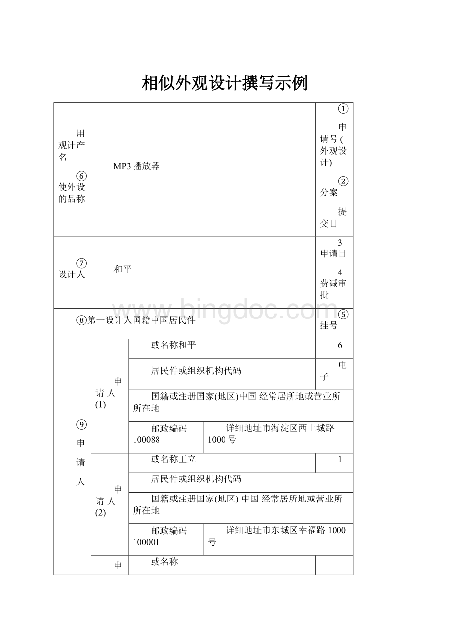 相似外观设计撰写示例.docx_第1页