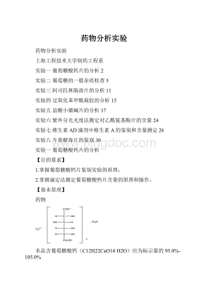 药物分析实验文档格式.docx