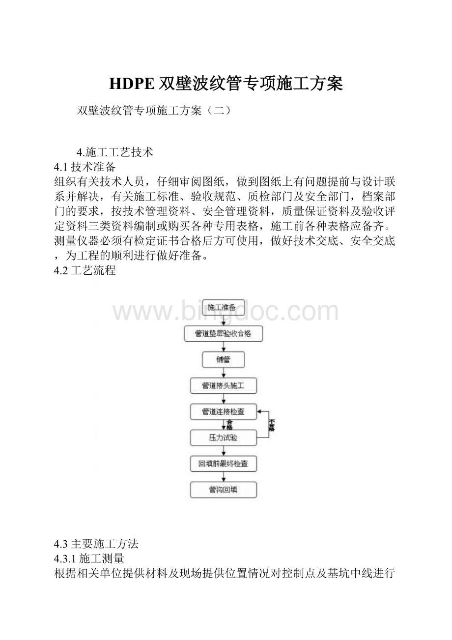 HDPE双壁波纹管专项施工方案.docx_第1页